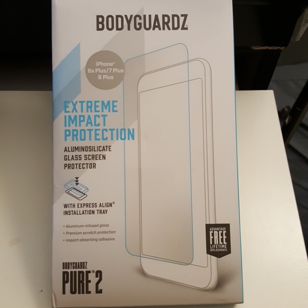 Tempered glass bodyguardz for iphone 6s/7/8 plus